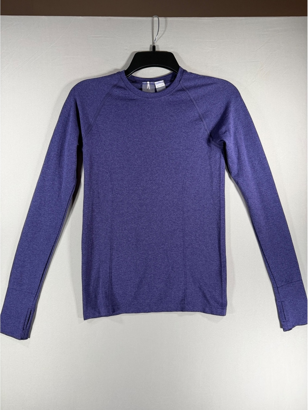 Calia Seamless Long Sleeve Shirt XS in Future Dusk Space Dye